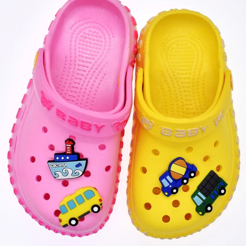 PVC Shoe Charms Car Shoe Accessories Aircraft Shoe Decyles Accessories for Clog Sandals X-Mas Gifts Buckle