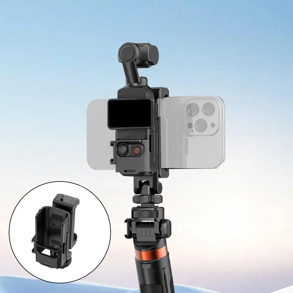 

For DJI OSMO Pocket 3 Phone Holder Camera Protective Case 2 In 1 Cold Shoe Expansion 1/4 Screw Mount For POCKET 3 Accessories