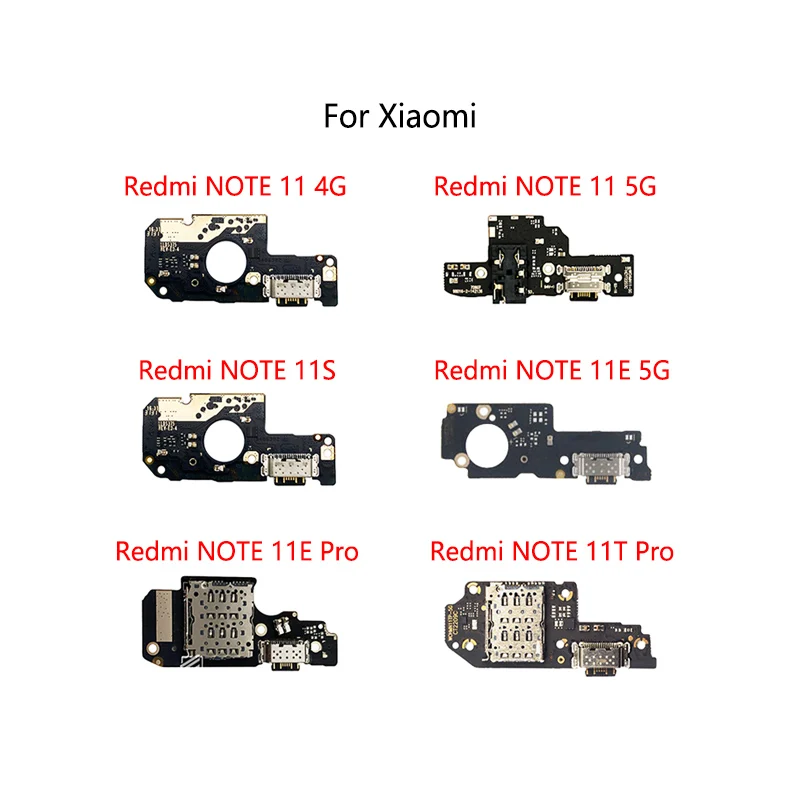 USB Charging Dock Port Socket Jack Plus Connector Charge Board Flex Cable For Xiaomi Redmi NOTE 11 Global 4G 11S 11E 11T Pro 5G