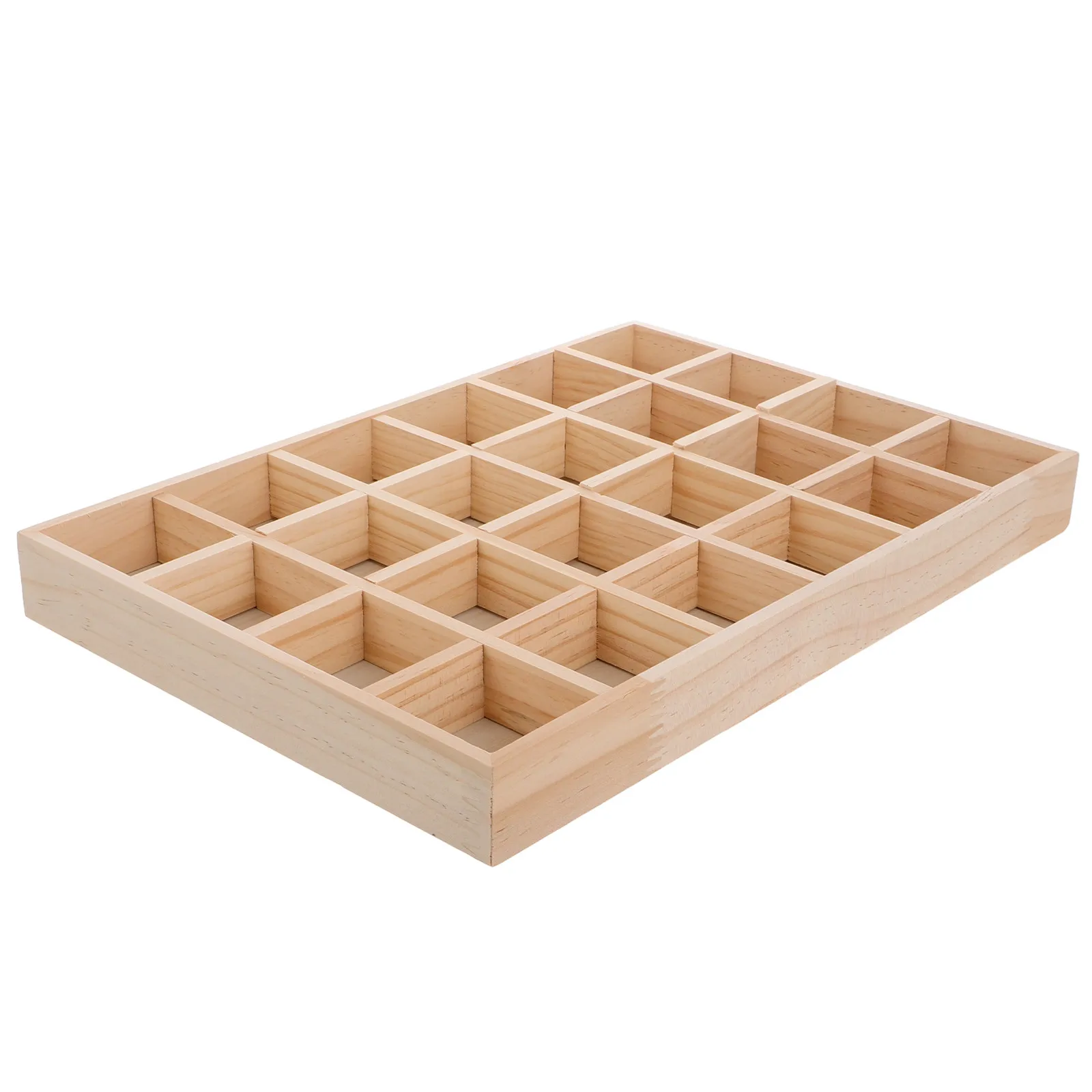 Wood Jewelry Tray Solid Wood Organizer Jewelry Drawer Organizer Ring Earrings Bracelet Display Box Bead Storage