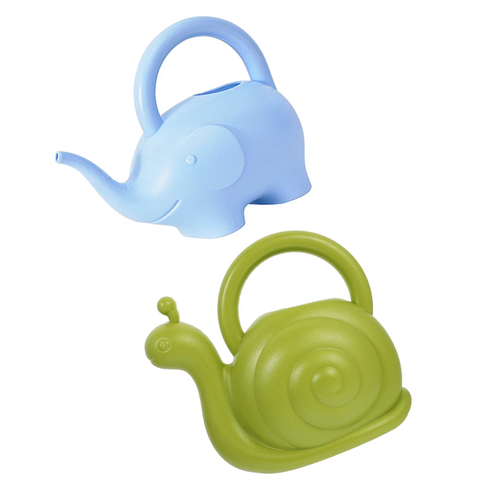 2 قطعة وعاء سقي مفيد الحلزون والعجل الفيل النمذجة تصميم بسيط تجربة عملية لحدائق سقي