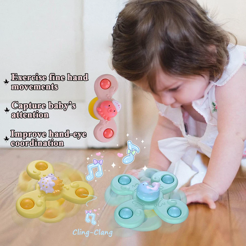 Hochet rotatif d'insecte de dessin animé pour bébé de 0 à 36 mois, jouets de bain éducatifs pour enfants 1 pièce