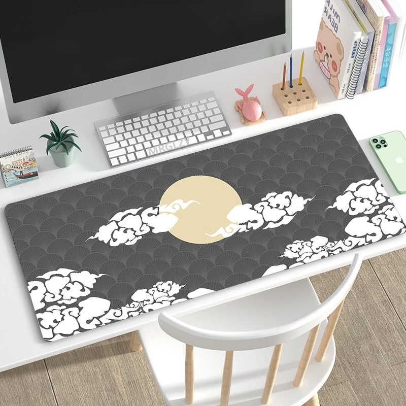 Giant Waves MousePad Non-slip XXL Gaming Accessories Playmats Rug Japanese Style Moon Large  Mouse Pad Keyboard Desk Mats Carpet