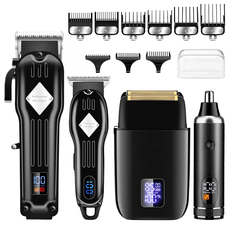 

2025NEW Hair Trimmer RESUXI 973A Full Metal Professional Electric Hair Clipper Set for Barber Men Electric Shaver Maching