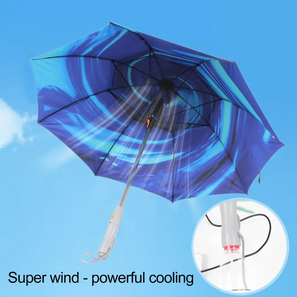 

Fan Umbrella with Water Spray Portable Uv Blocking Sun Protection Umbrella with Fan Mister for Men Women Rechargeable Usb