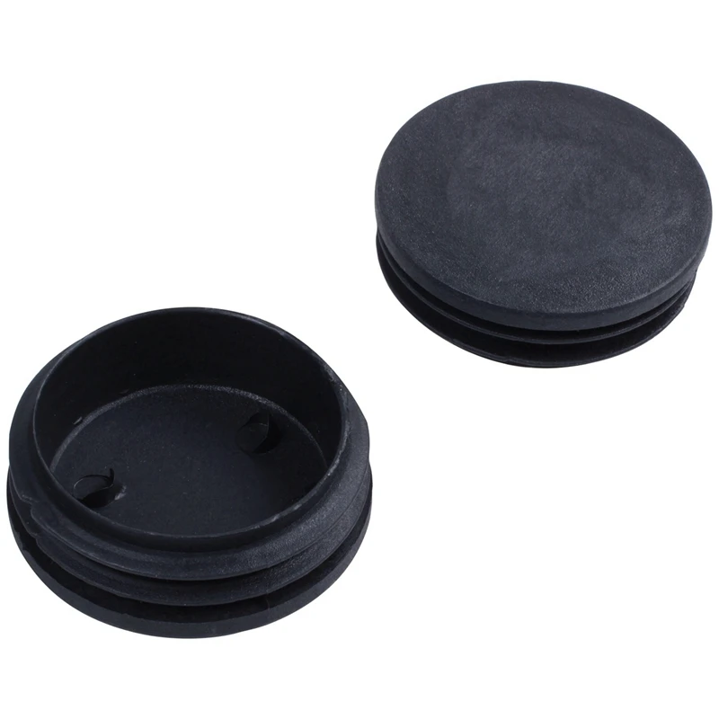 Blanking End Round Tube Inserts Cap Cover 50Mm Dia Black 48 Pcs