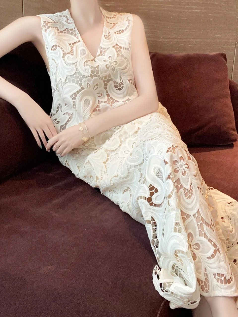 

Комплект для вышивания крючком Ele Lace: объемная вышивка V-образным узором, полиэстер, для рукоделия