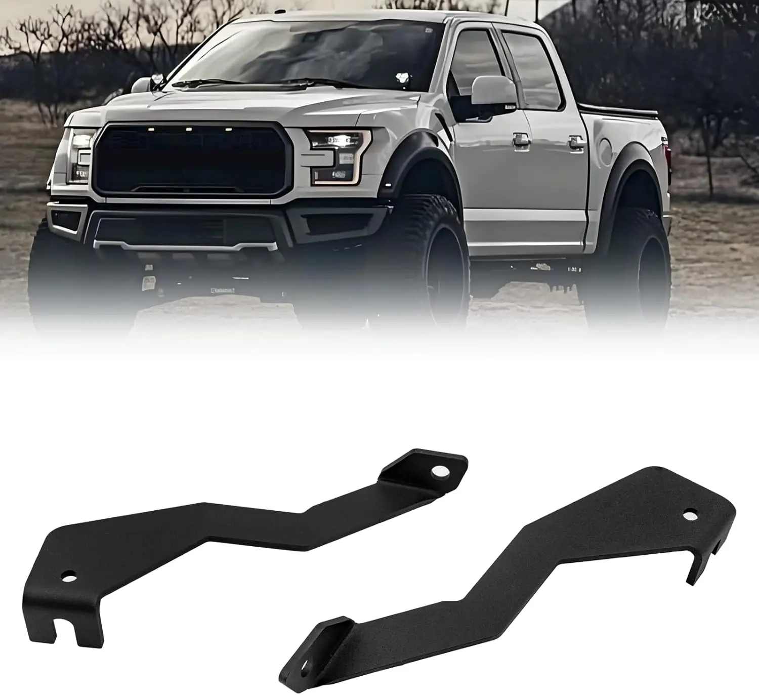 

F150 Hood Light Mount Brackets Ditch Light Brackets Front A-Pillar Work Light Pods Mounting Brackets For Raptor F150 2004-2014