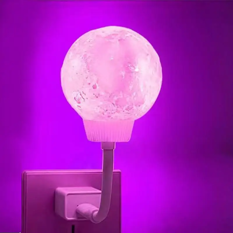USB Moon Night Light Voice Activated Moon Bedside Lamp 3 Colors Changing Night Light Suitable For home Bedroom Decoration