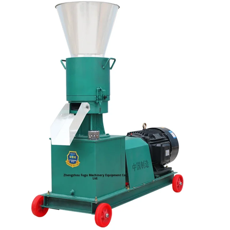

Steel Feed Pellet Machine New Rotary Type Pelletizer Engine High 300kg/h 2-8mm Pellet Size Breeding Cattle Sheep Chickens