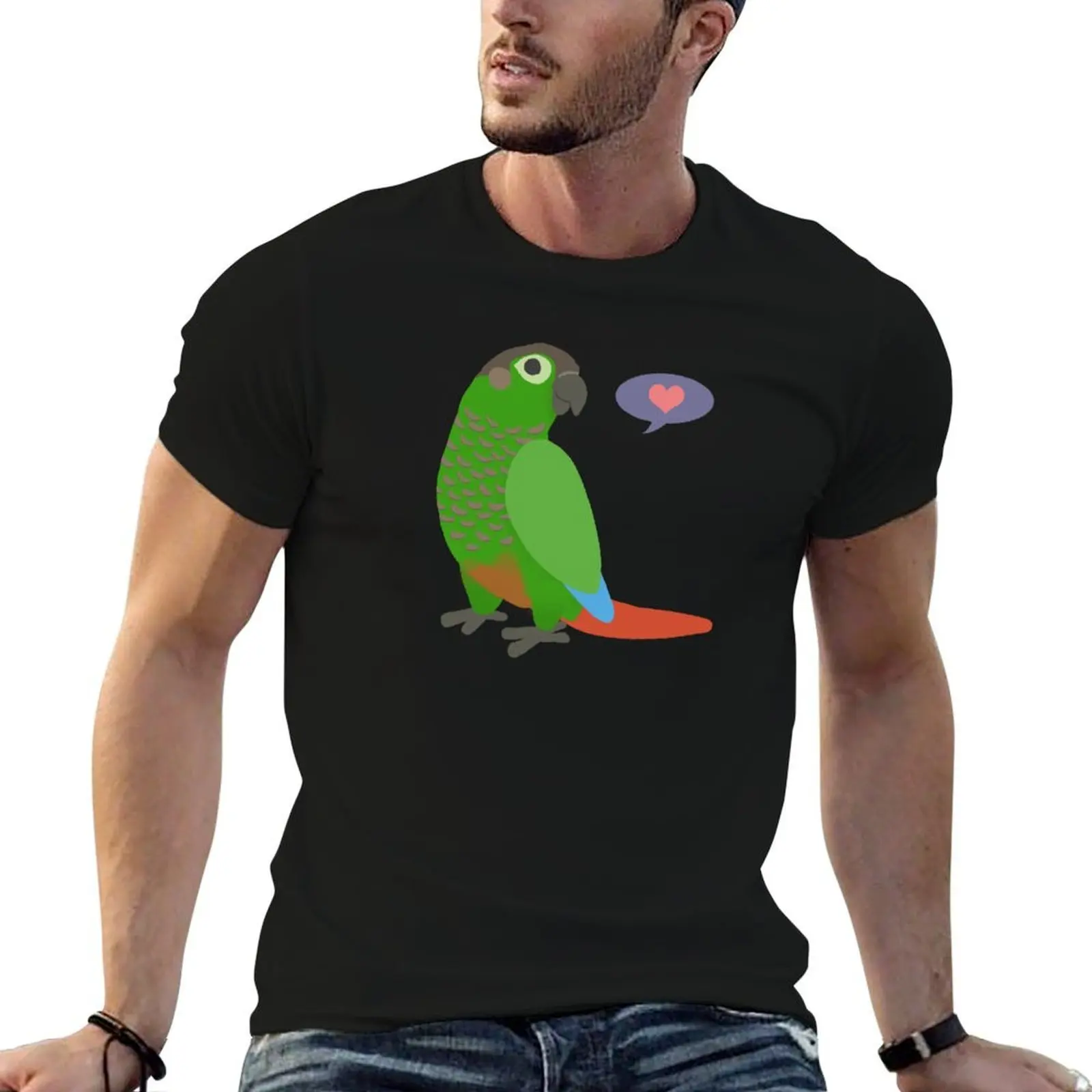 Green cheek conure T-Shirt tees oversizeds mens designer clothes