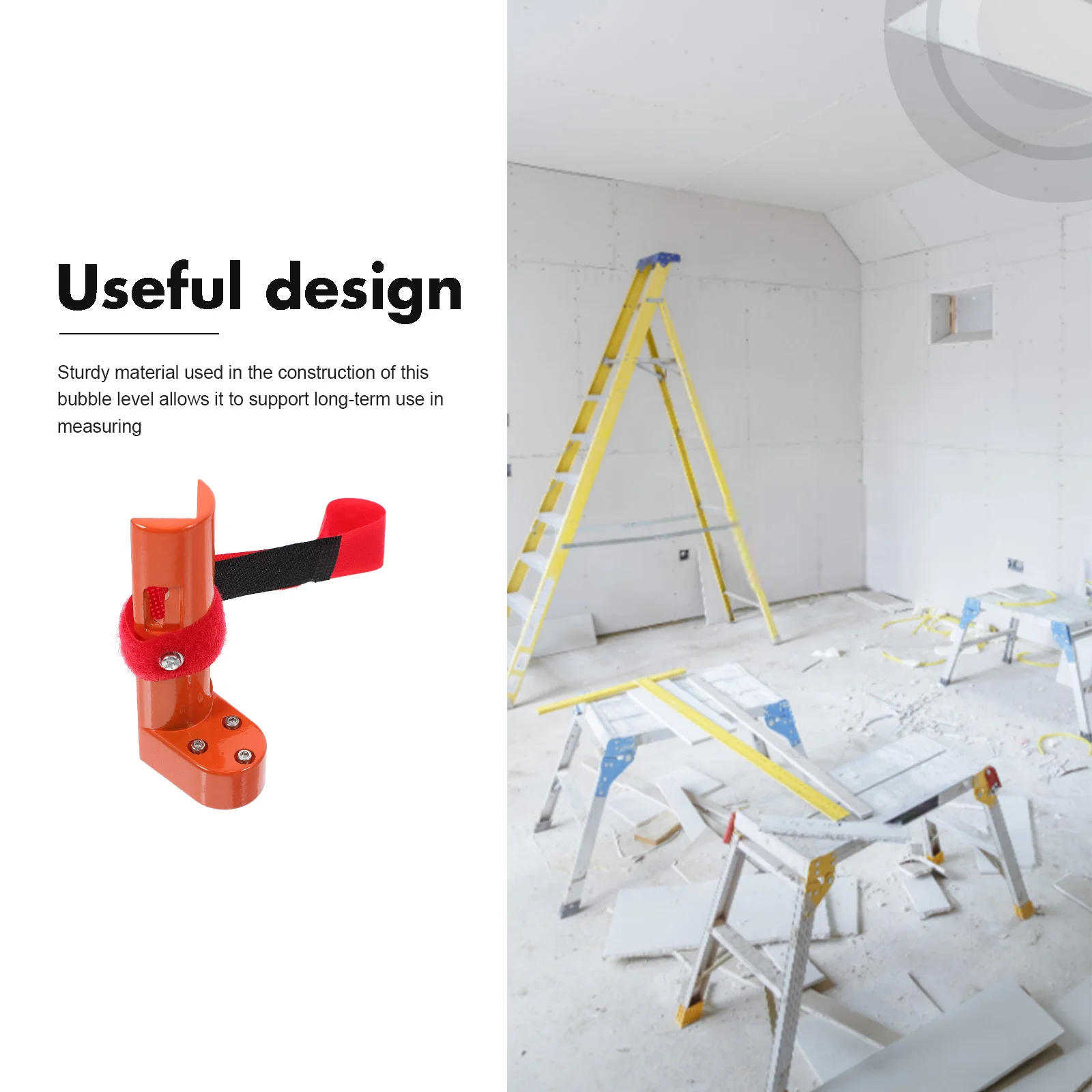 مستوى الفقاعات مع قاعدة أداة قياس أفقية دقيقة مدمجة للتسوية ذاتية الصنع