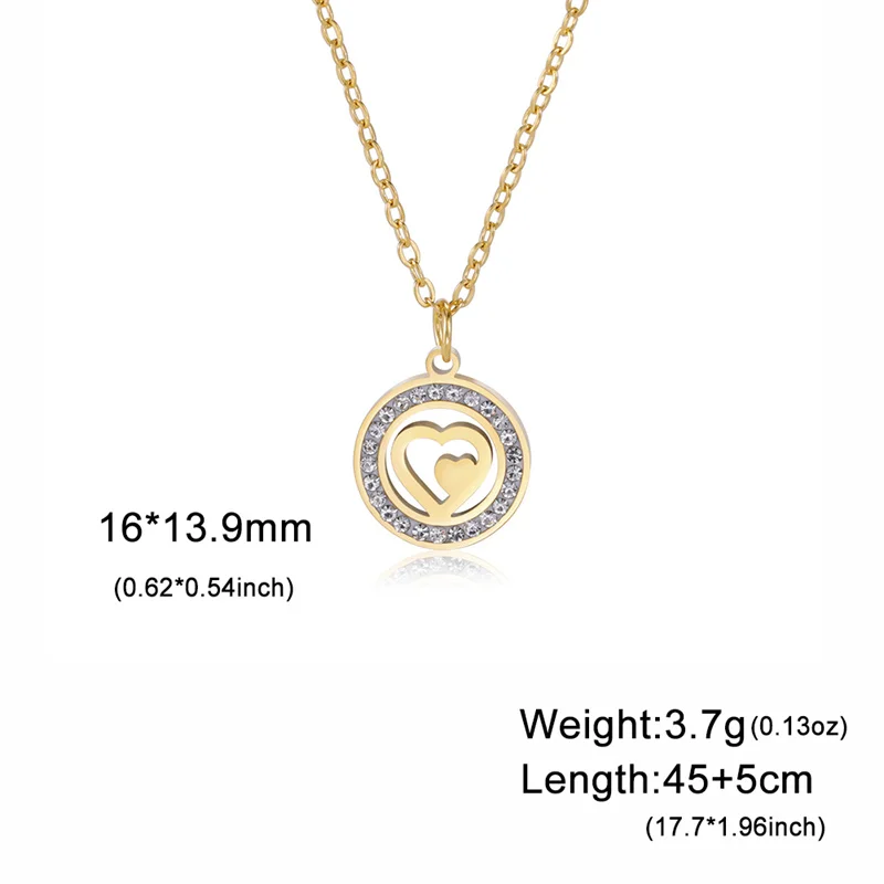 Trendy Edelstahl Strass Baum des Lebens Anhänger Halskette Für Frauen Charme Sommer Schlüsselbein Kette Schmuck Colgantes Cadena – Detail 14