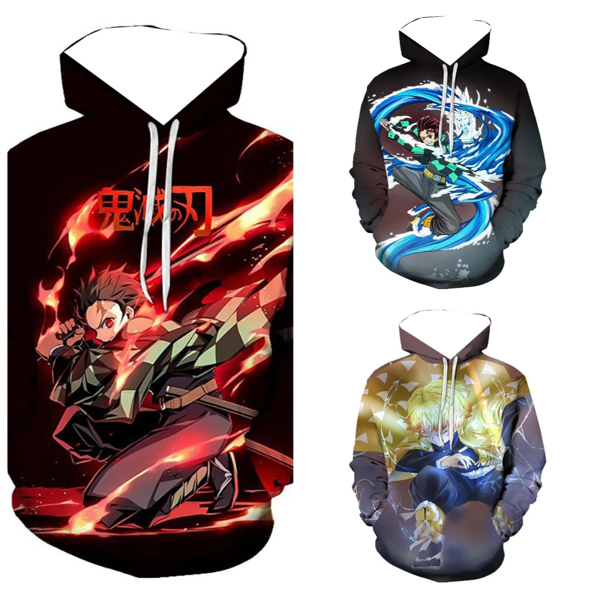

2025 Autumn and Winter Hot-selling New Anime Ghost Killer Blade 3D Printing Hooded Sweater Outdoor Casual Fashion Hoodie