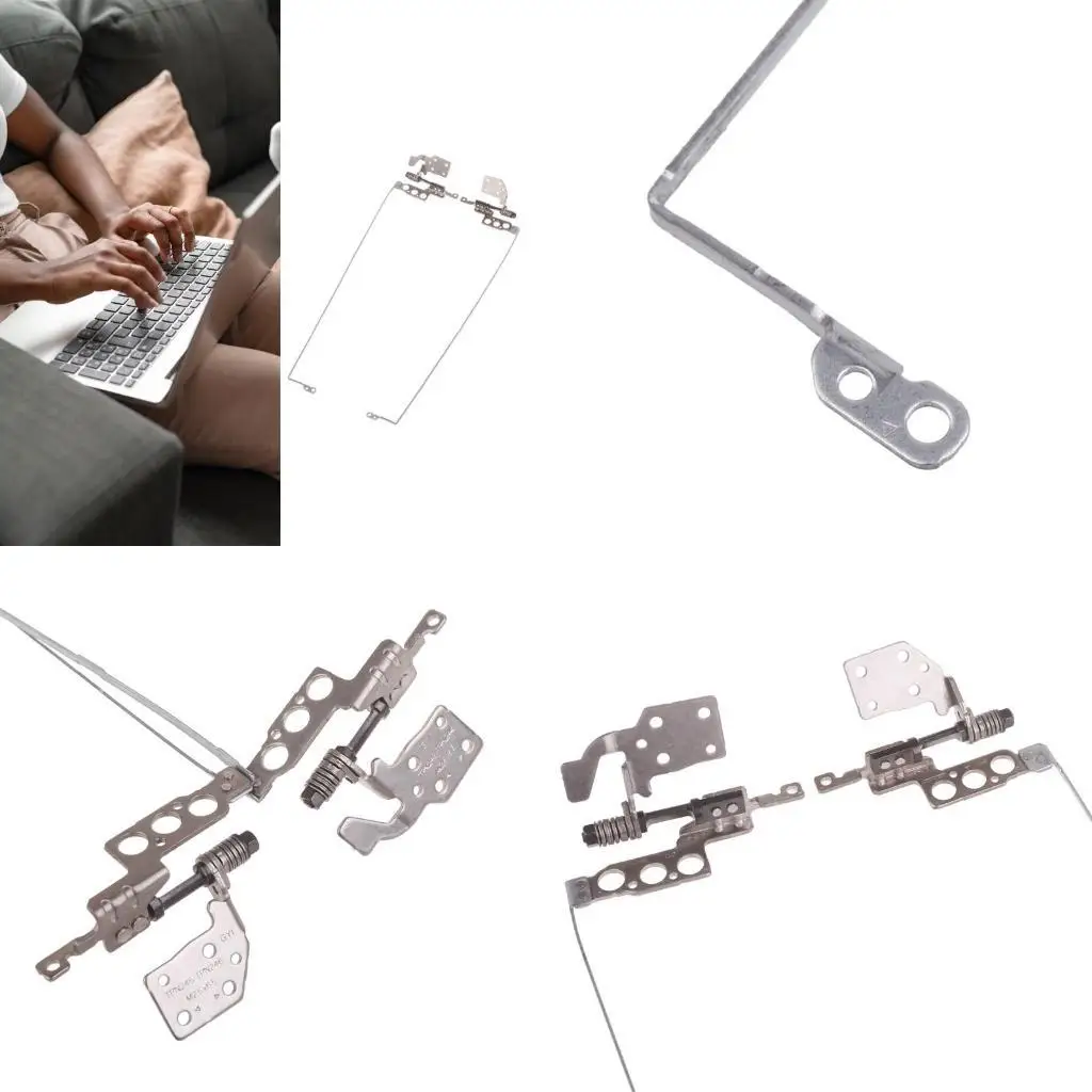 

R53C 1 Pair Laptop Left and Right Side LCD Screen Hinges Replace for Pavilion 15-EG