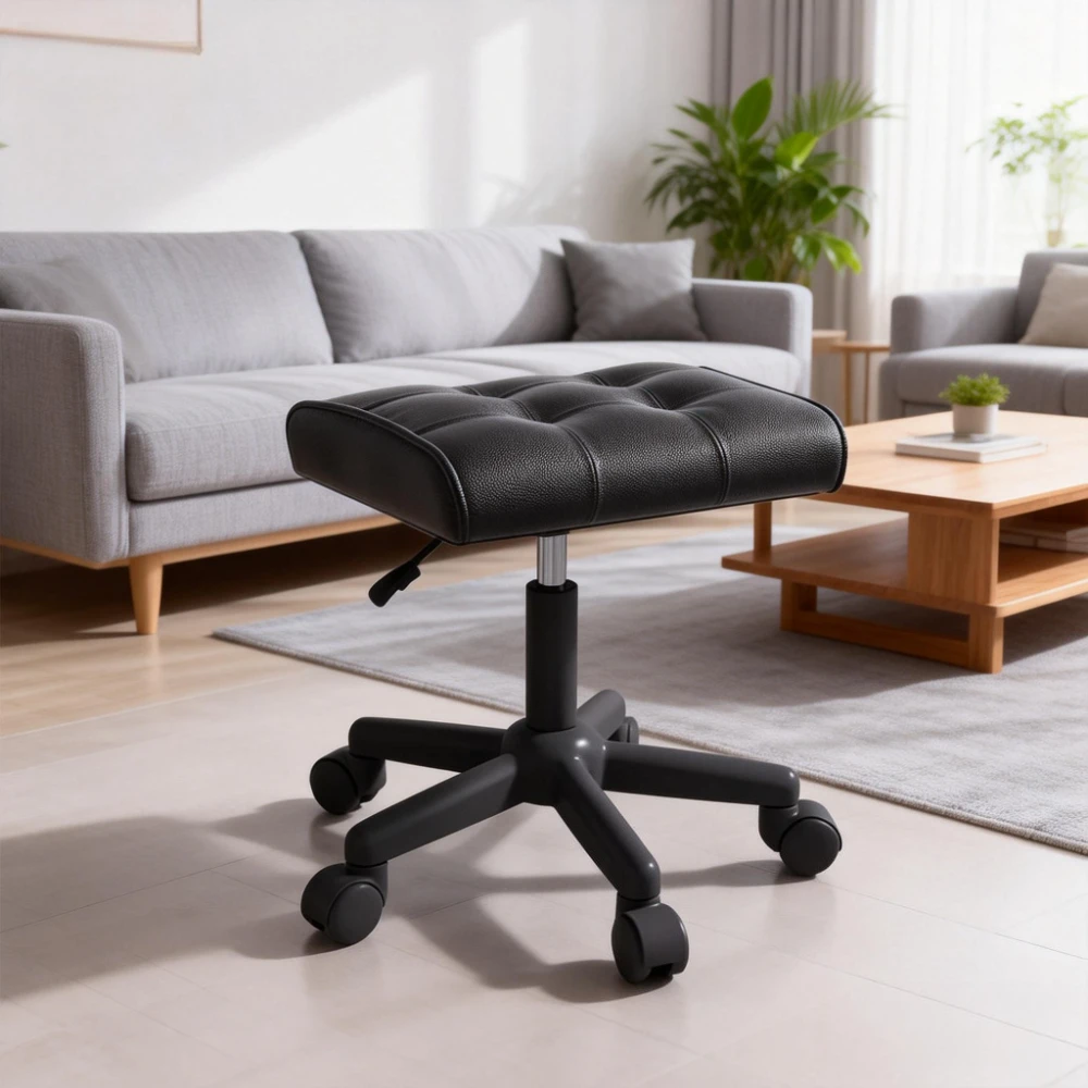 

ww-Adjustable Height Foot Rest for Office Chair, Under Desk Elevating Footstool with Memory Foam, Ergonomic Home Sofa Leg Rest