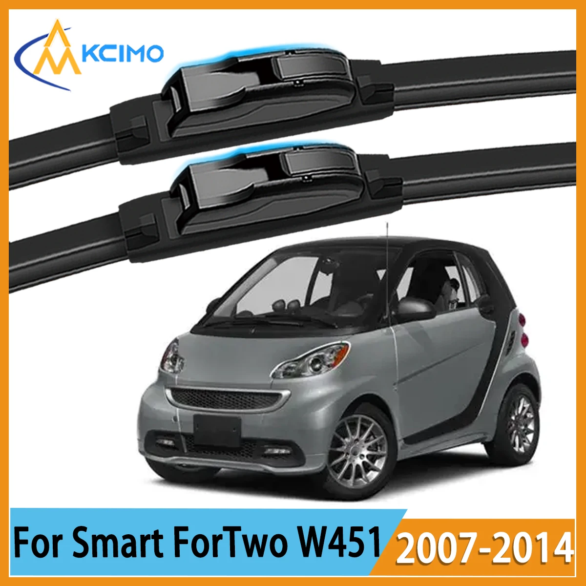 Premium Windshield Wipers for Smart ForTwo W451 451 Coupe 2007 - 2014 All Weather Anti-Wear Easy Install
