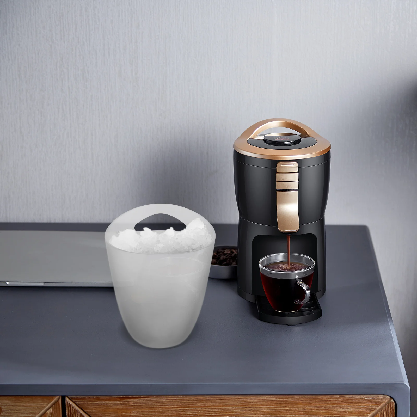 

Transparent Portable Ice Container Wine Beer Bottle Bucket Large Capacity Drink Holder for Party Bar Gatherings