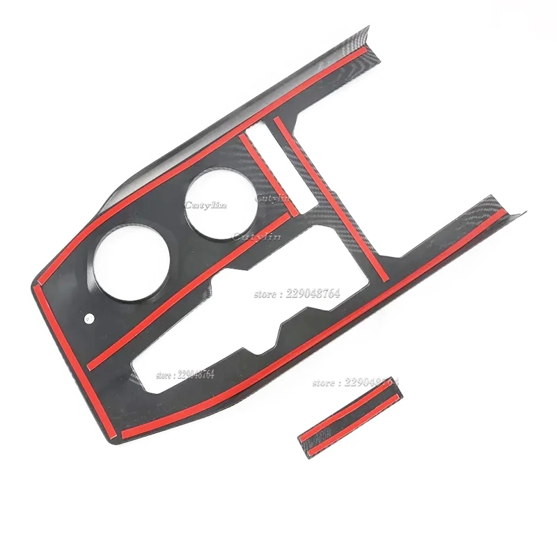 For Changan UNIK UNI-K Accessories 2021-2023 2024 Carbon Car Central Console Gear Shift Panel Frame Sticker Water Cup Cover Trim