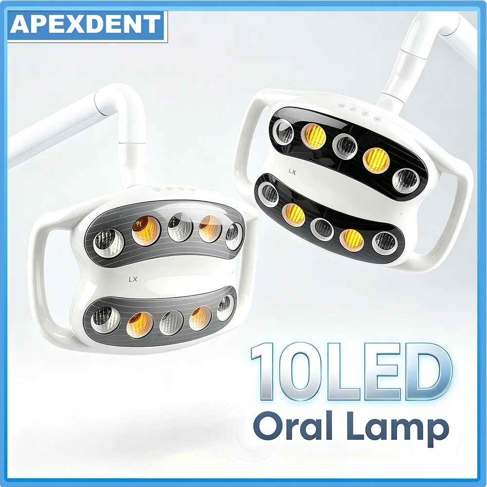 10LED Dental Oral Lamp Adjustable Yellow/White Operating Induction Light For Dentist Chair Unit Dentistry Surgical Instrument