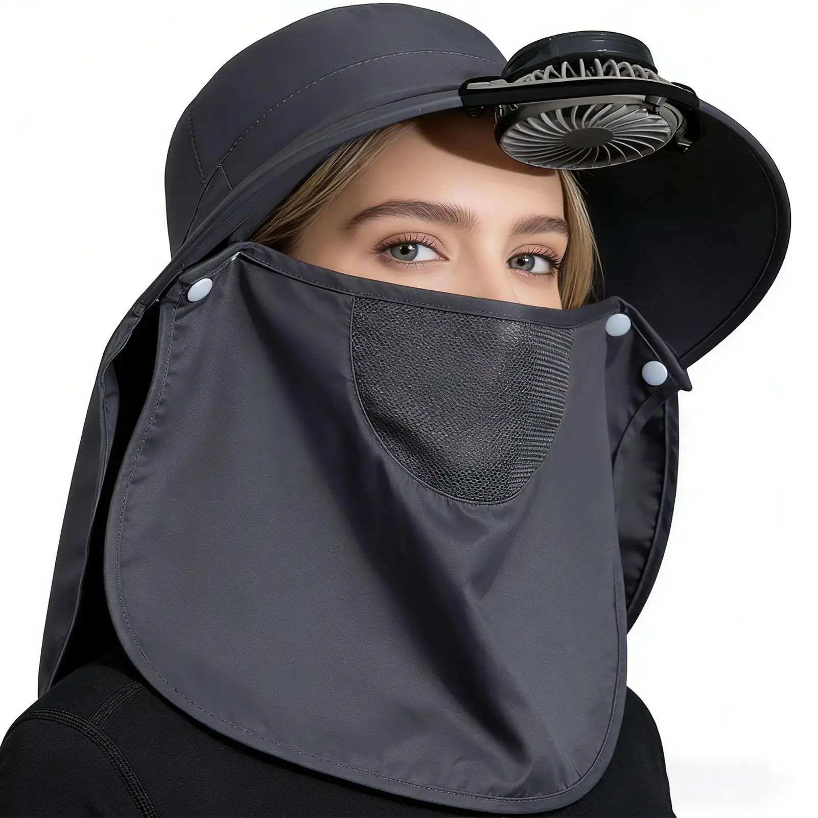 

Fan Hat Wide Brim Headwear Outdoor Fishing Hat With Face Guard Neck Flap For Outdoor Beach Picnic Camping Hiking Fishing Walking