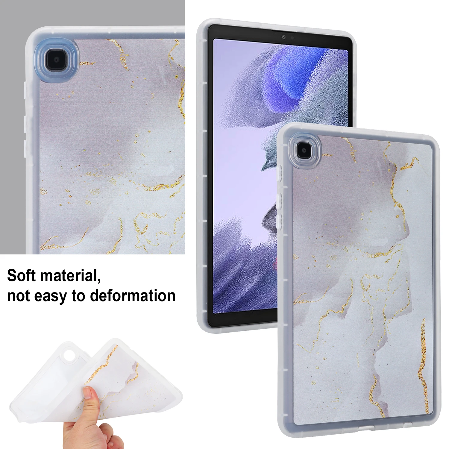 Case For Samsung Galaxy Tab A9 2023 A7 Lite8.7 2019 SM-X110 X115 X117 T220 T225 TPU Cover For A8.0 2019 T290 T295 Marble Pattern