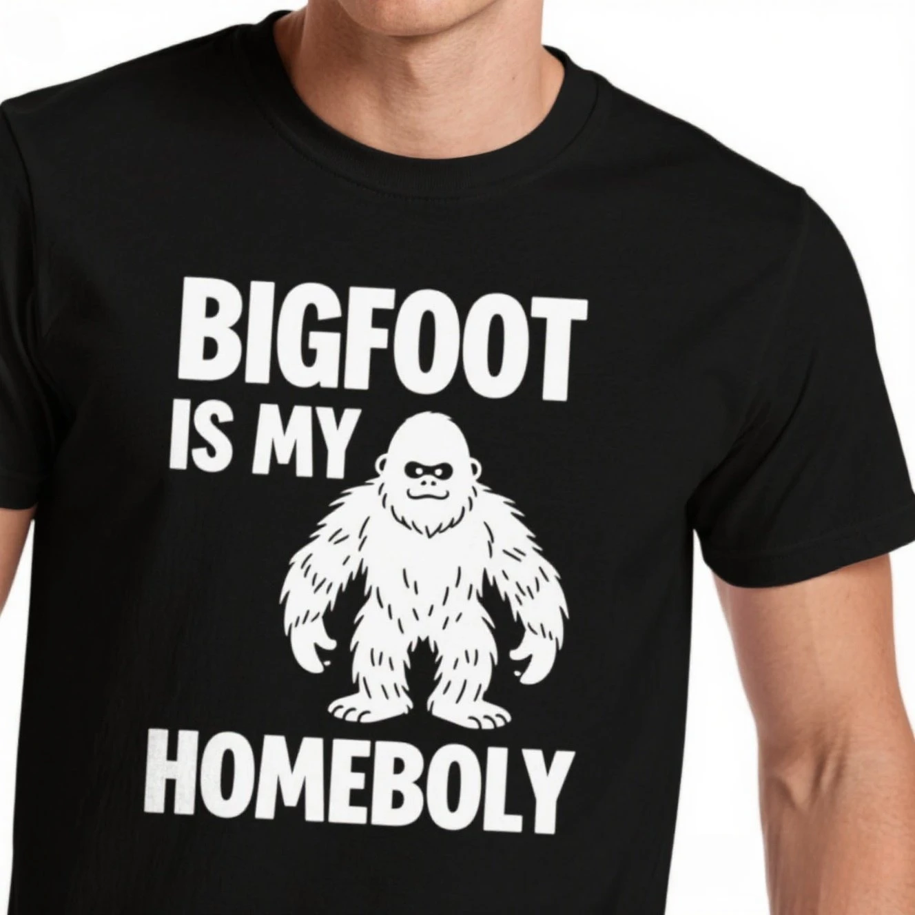 

Bigfoot Is My Homeboy Funny Yeti Sasquash T-Shirt 100% Cotton O-Neck Summer Short Sleeve Casual Mens T-shirt Size S-3X