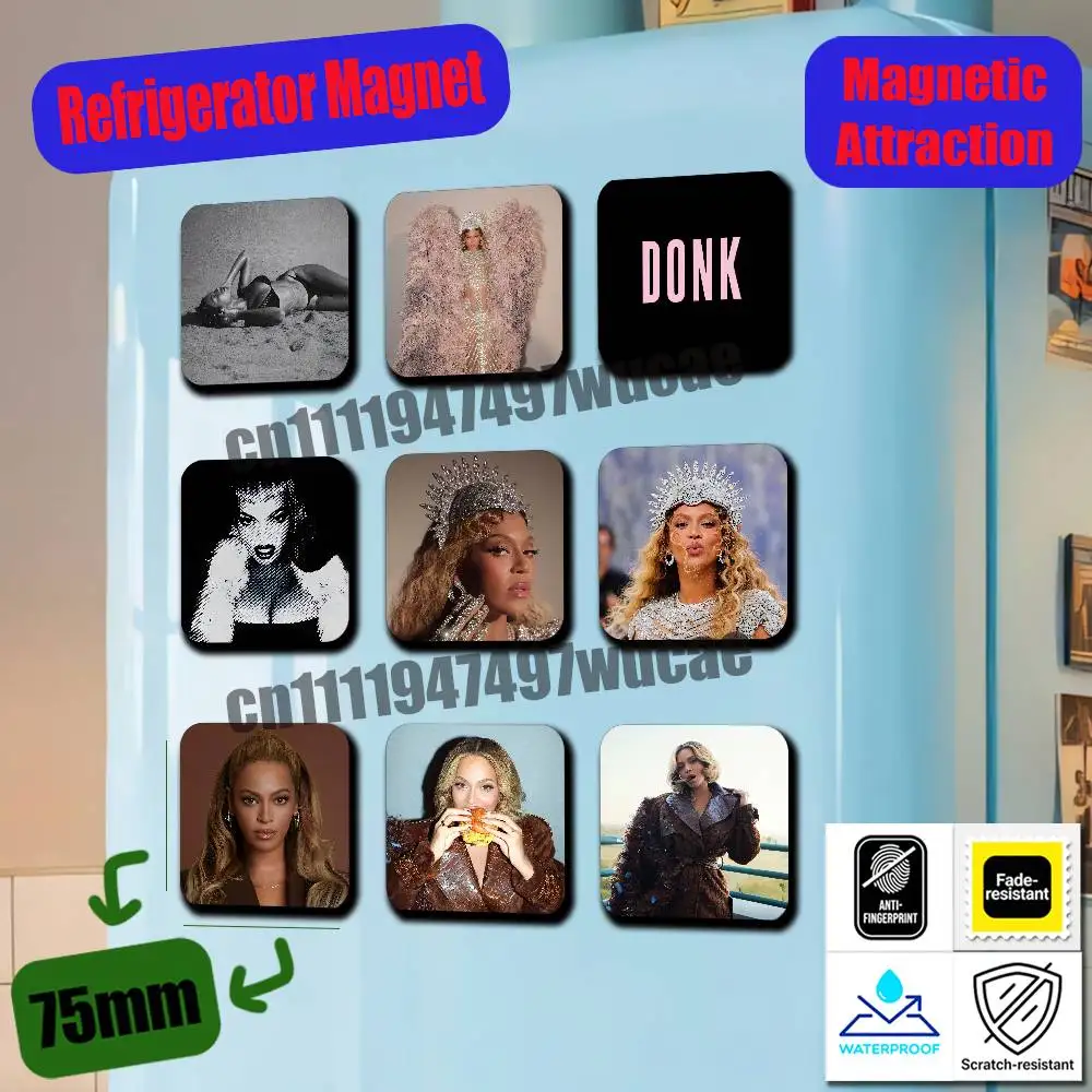 For B-Beyonce Morning Dew Donk Fridge Magnets Freezer Metal Cabinet Custom Refrigerator Magnetic Card Case