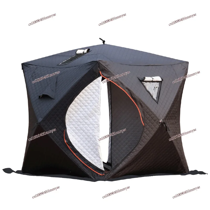

Winter Fishing Tent Outdoor Sauna House Thickened Warm Snow House Winter Tent Smoke Mouth Ice Fishing Cotton Tent