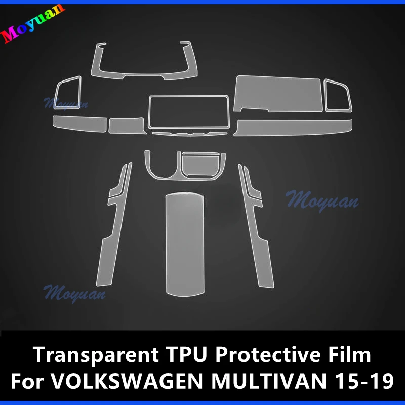 For VOLKSWAGEN MULTIVAN 15-19 Gearbox Panel Navigation Screen Automotive Interior TPU Protective Film Anti-Scratch Sticker