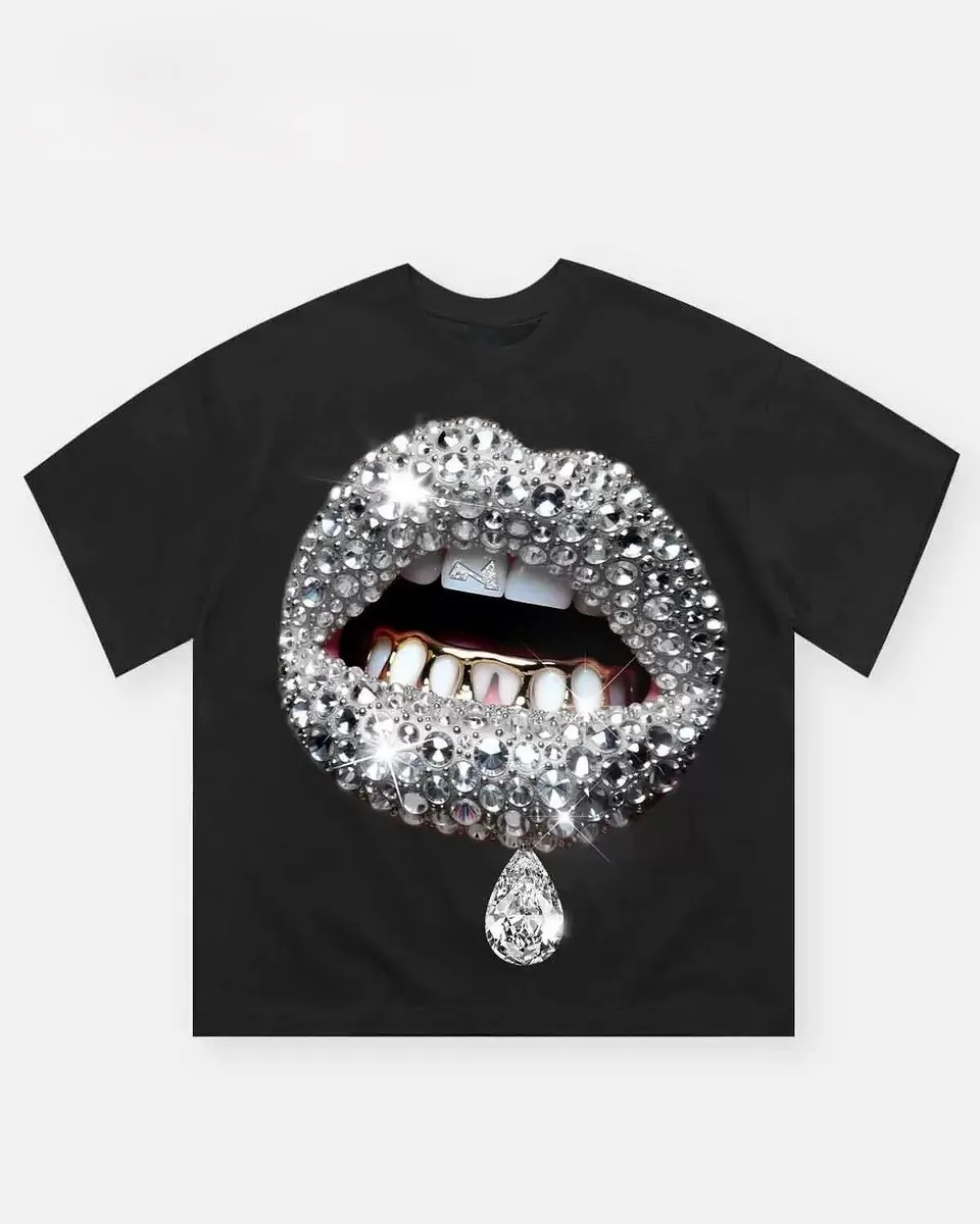 

Hip-Hop Trend Printed Cotton T-Shirt Y2K Unisex Streetwear Hip-Hop Oversized Loose-Fit Cotton Short-Sleeve Top Men's Clothing