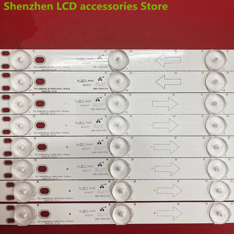 ل TCL 42E10 BD420E32-0601A/0601B-01 4C-LB420T-HQ2A/HQ2B 100% جديد LED الخلفية قطاع 6LED 46 سنتيمتر 3 فولت