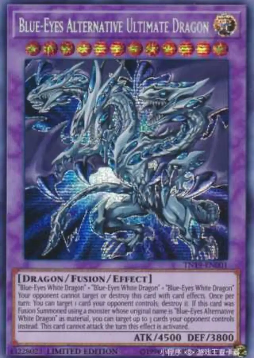 

Yugioh! 1X Blue-Eyes Alternative Ultimate Dragon Secret Rare! TN19-EN001