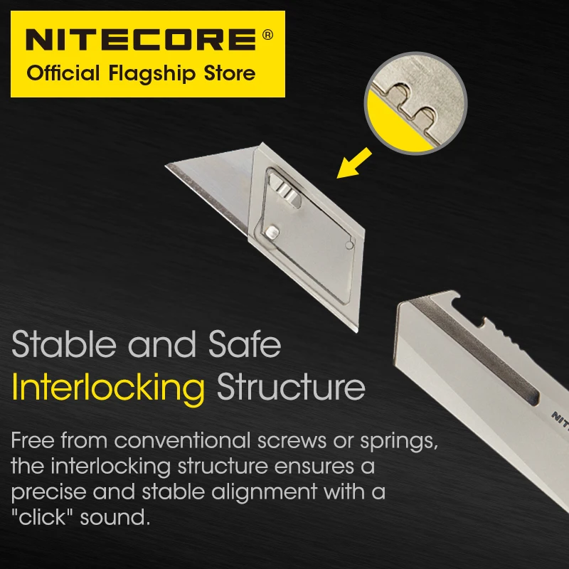 Nitecore NTK09 التيتانيوم فائدة EDC سكين سلسلة مفاتيح صغيرة سكين 24 جرام المحمولة سكين للفرد لحقيبة الظهر قلادة فتاحة الزجاجات