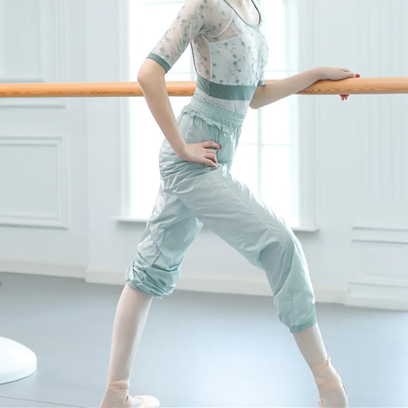 Pantalones de chándal de Ballet para mujer adulta, Ropa de baile corporal, ropa de entrenamiento para perder peso, pantalones de chándal para