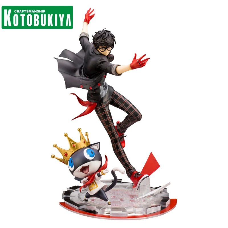 KOTOBUKIYA Original PERSONA5 The Animation Amamiya Ren Morgana Figure Assembly Model Toys Collectible Model Gifts for Children