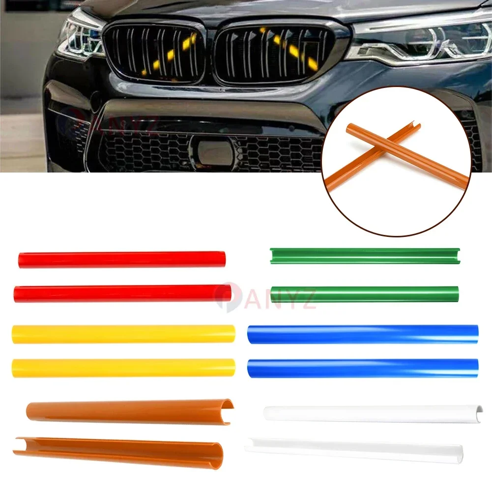 1pcs Front Grille Trim Strips Color Support Grill Bar V Brace Wrap For BMW E60 E65 E66 Car Front Trim Strips 36cm Length