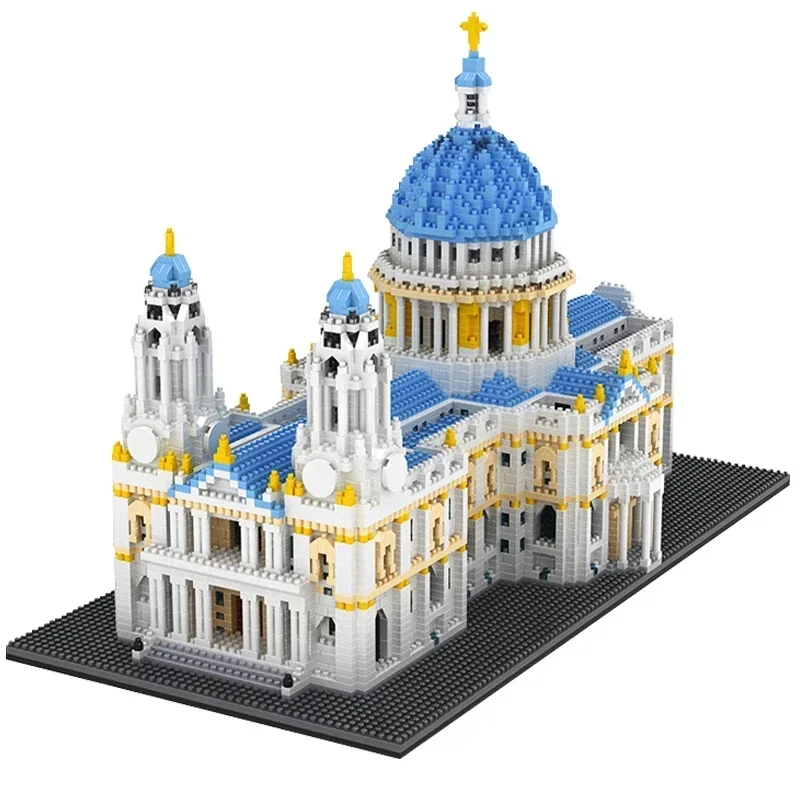 7053 sztuk miasto Mini St Paul katedra architektura klocki słynny zamek Moc cegły prezenty edukacyjne zabawki dla dzieci