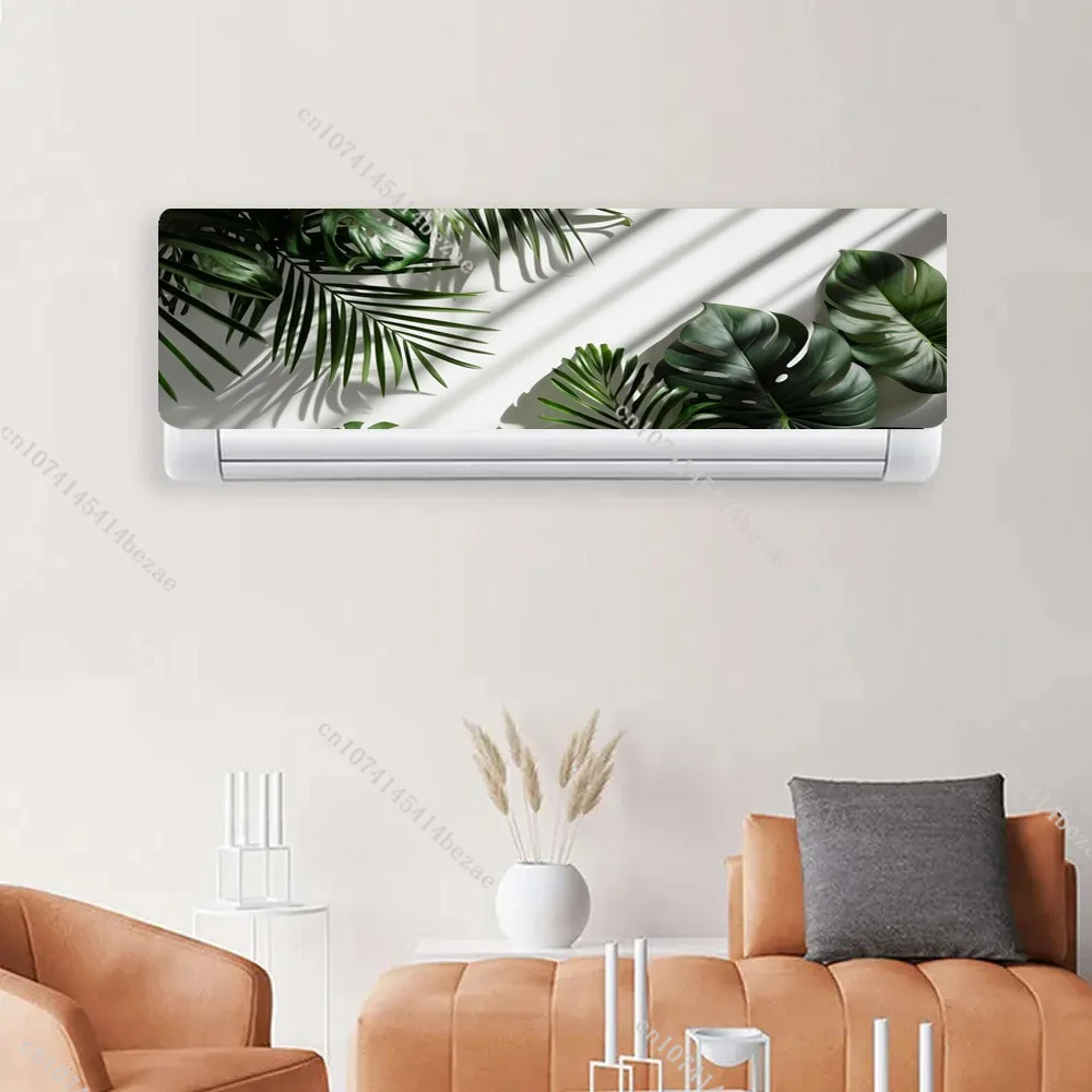 Elegant Floral Home Air Conditioner Decoration Stickers Vinyl Waterproof Self-adhesive Painting Home Decoration Wall Sticker