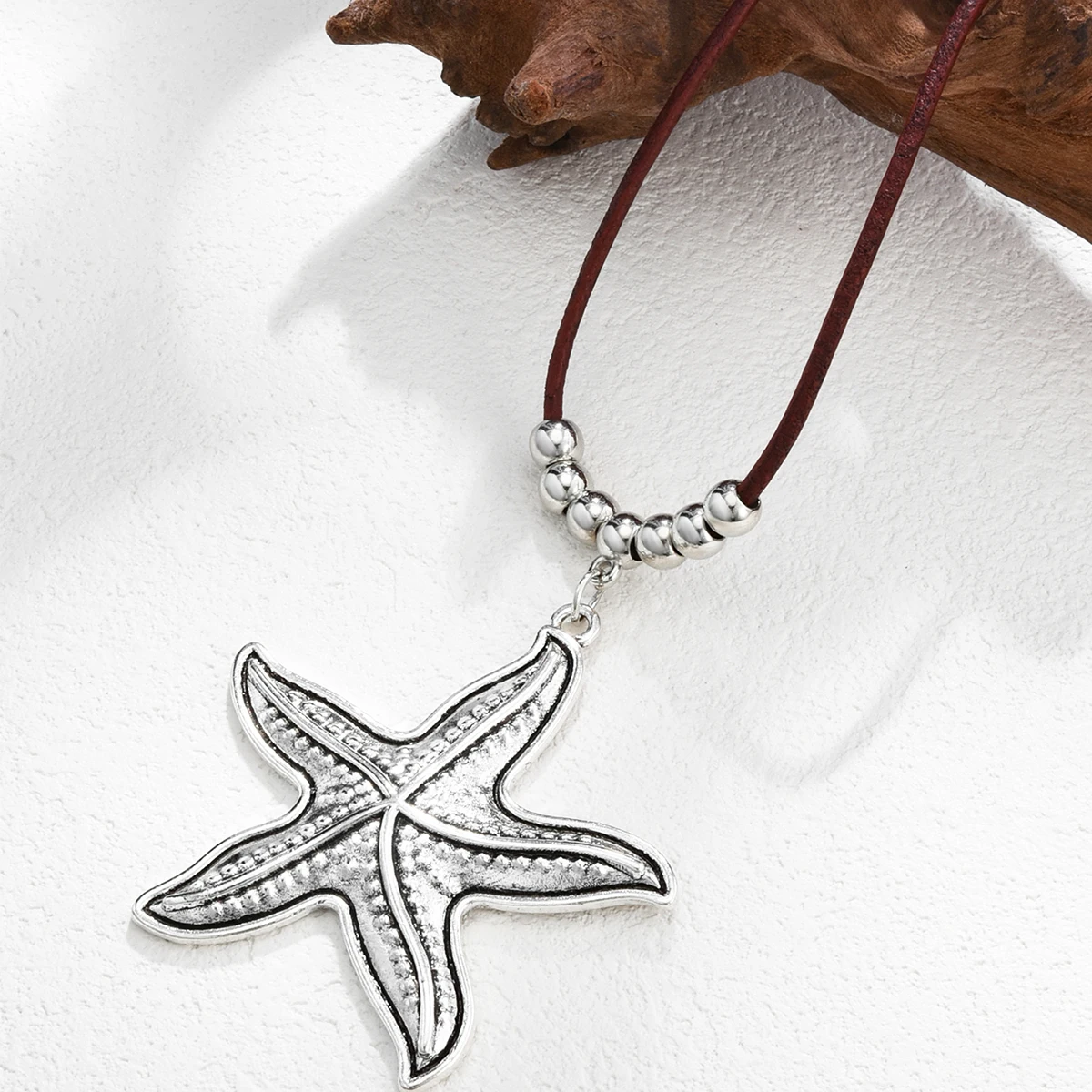 Harong Boho Style Starfish Necklace Trendy Bohemian Summer Beach Vacation Collar Jewelry Accessories Gift for Women Men