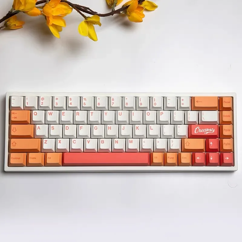 GMK color scheme peach keycap replica original height QX2 mold box small full set of PBT hot sublimation process