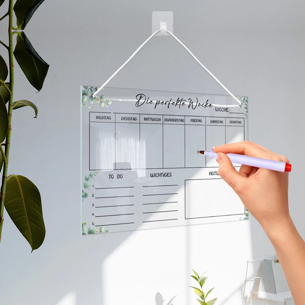 

1Set Wall Hanging Dry Erase Board Planning Message Schedule Organizer to Do List Board for Home Office Kitchen