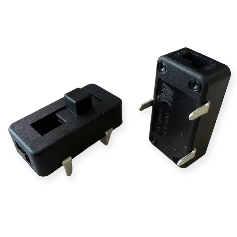 10PCS SS12J01 2-Position 3-Pin Toggle Switch Black Shell 19.8*10*6.2H 3A 250VAC/6A 125VAC High Current 5mm Sliding Stroke Switch