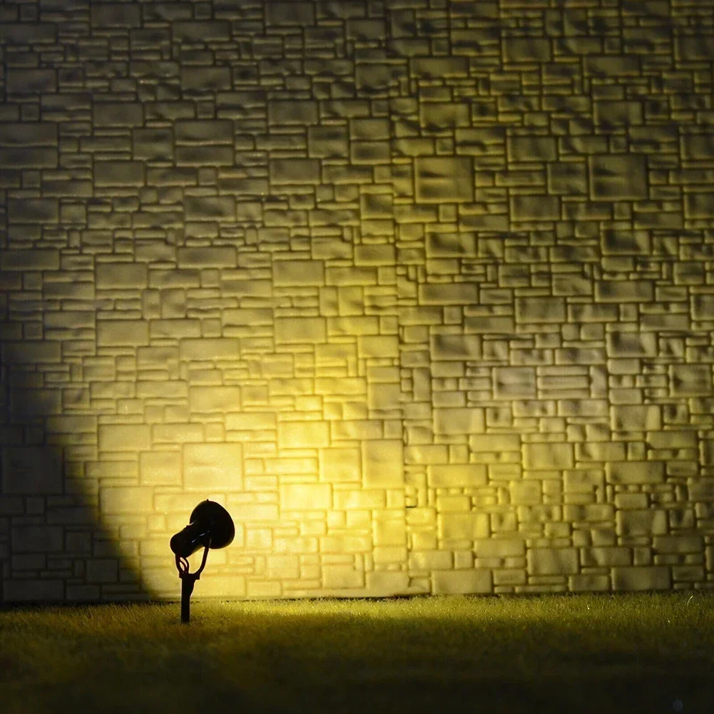 5Pcs HO 규모 LED 스포트라이트 모델 라이트 라이트 프로젝터 가로등 포스트 조명 건물 페인트 라이트 하우스 정원 장식