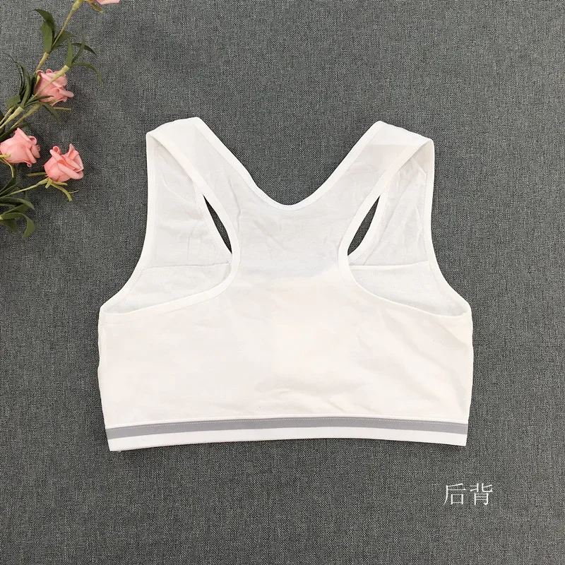 New Girls' Development Tank Bra Double-layer Summer Thin Training Bra Student Sports Tank Top Girls' Wrapped Bra 8-16Y