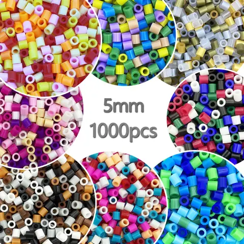 5MM 1000PCs Pixel Puzzle Iron Beads for Kids Perler Hama Beads Diy High Quality Handmade Gift Toy Fuse Beads