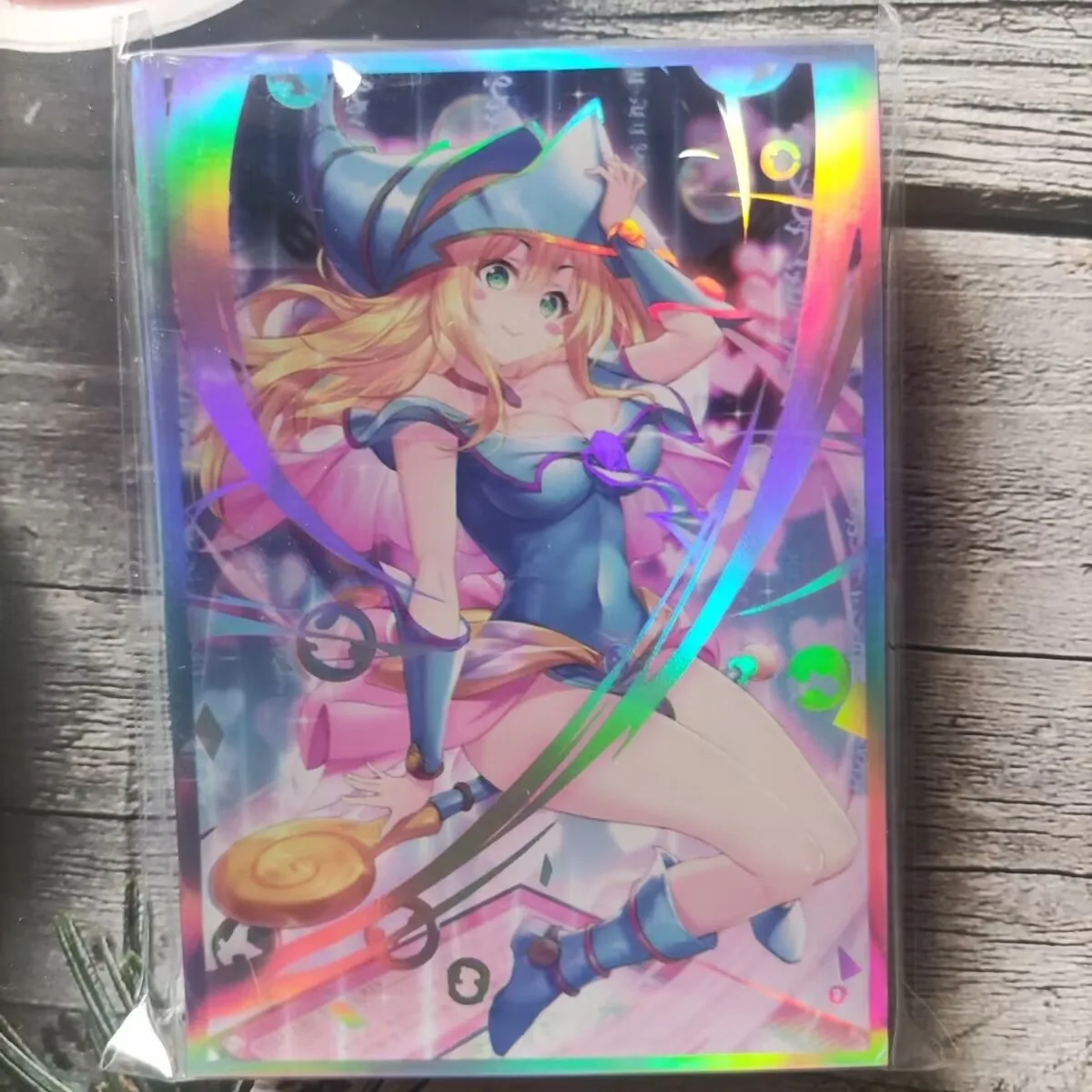 50 pezzi Yu-Gi-Oh! Custodia per carte OCG Yugioh Dark Magician Girl Figure Custodia per carte per ragazza Custodia protettiva per flash laser