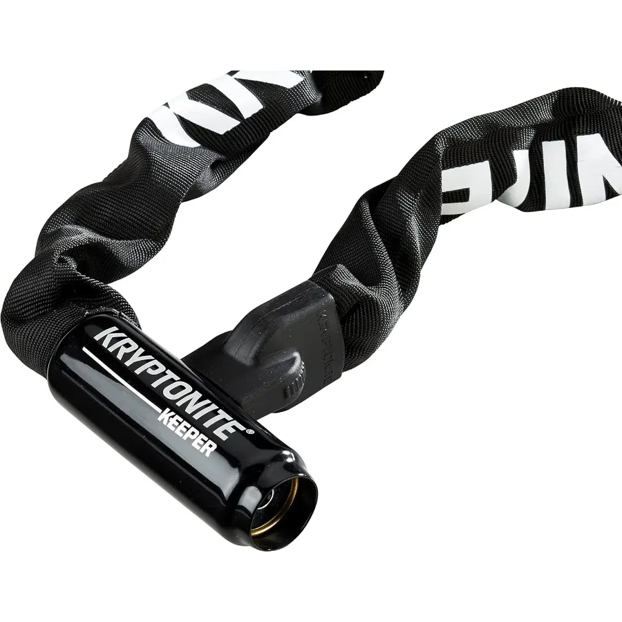 قفل سلسلة الدراجة 712 بطول 4 أقدام سلسلة أمان مضادة للسرقة شديدة التحمل للدراجات النارية والدراجات البخارية والأبواب والأسوار باللون الأسود