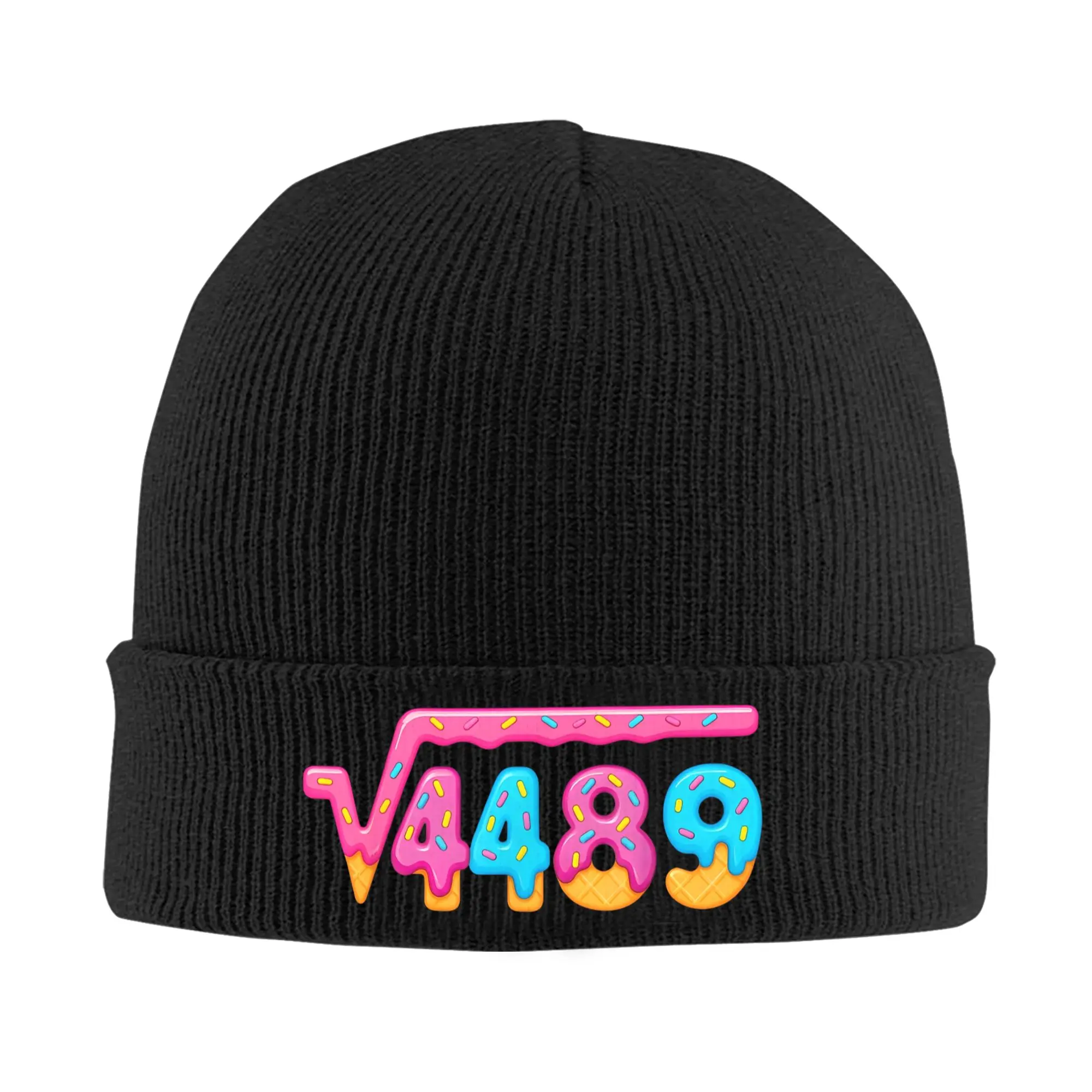 67 الآيس كريم بالتنقيط ميمي مربع الجذر 4489 الجنرال ألفا العام القبعات الخريف الشتاء بيني قبعات دافئة الرجال النساء الاكريليك محبوك قبعات