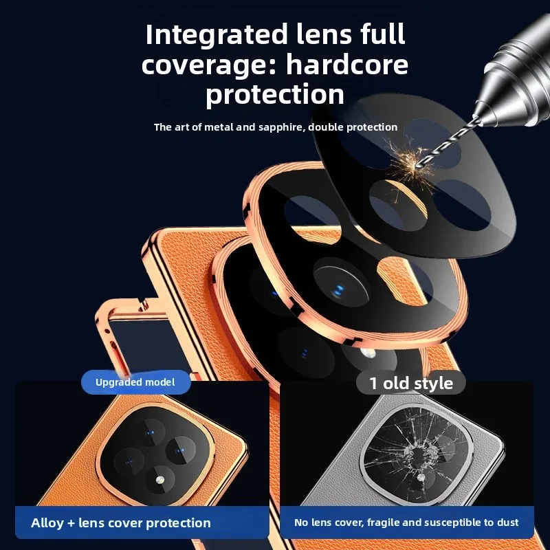 Etui POCO M8 Pro, luksusowe, skórzane, 360 stopni °   Pełne etui ochronne na telefon Redmi Note 15 Pro Plus HD, odporne na wstrząsy, z bumperem, Funda — zdjęcie produktu 3
